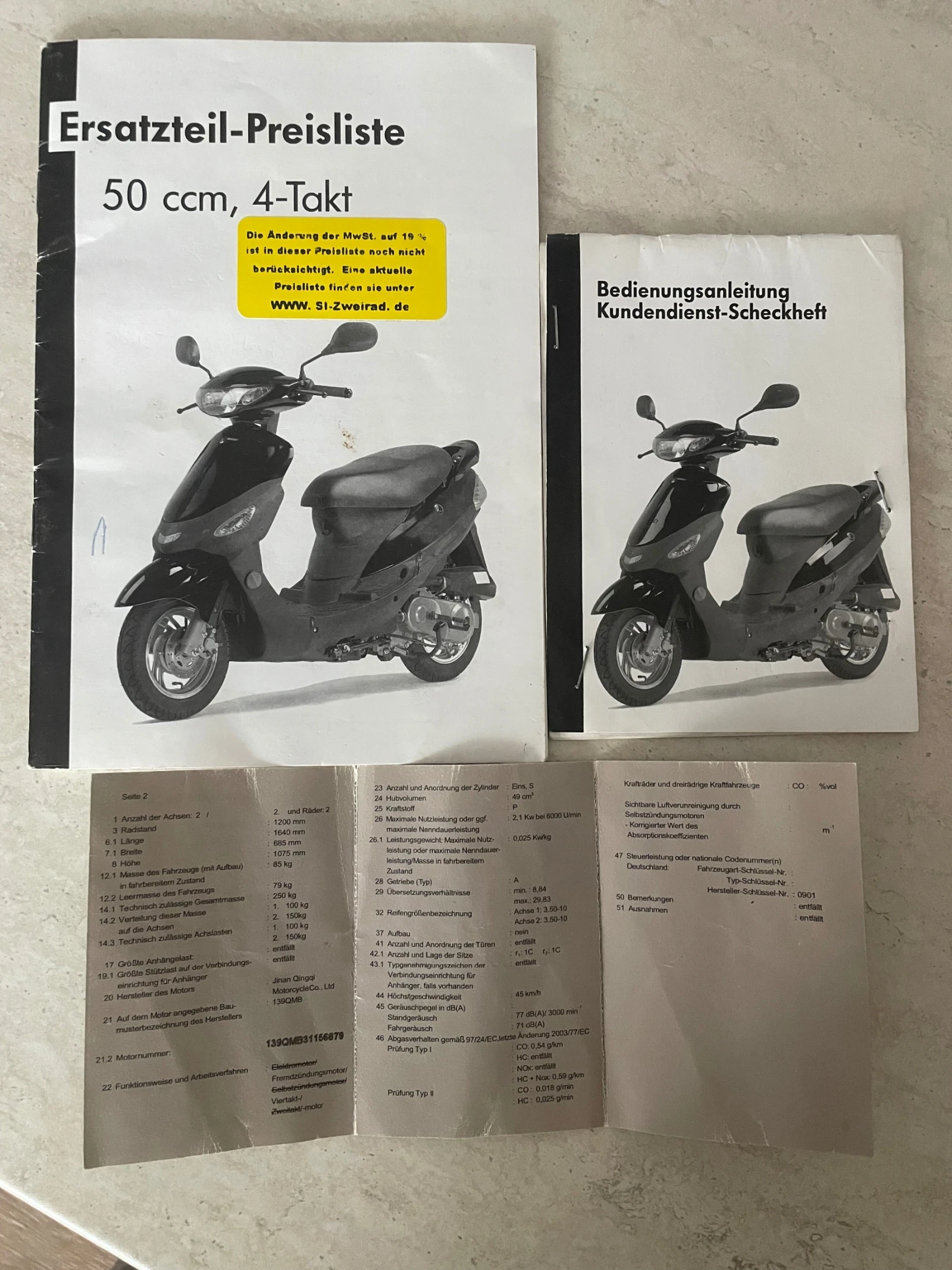 Jinlun JL 50 марка Rex Rs450 49cc 4t - изображение 5