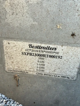 За автомобил Други BestTrailers 8.5m 2.2m 3500kg, снимка 3 - Ремаркета - 53442508