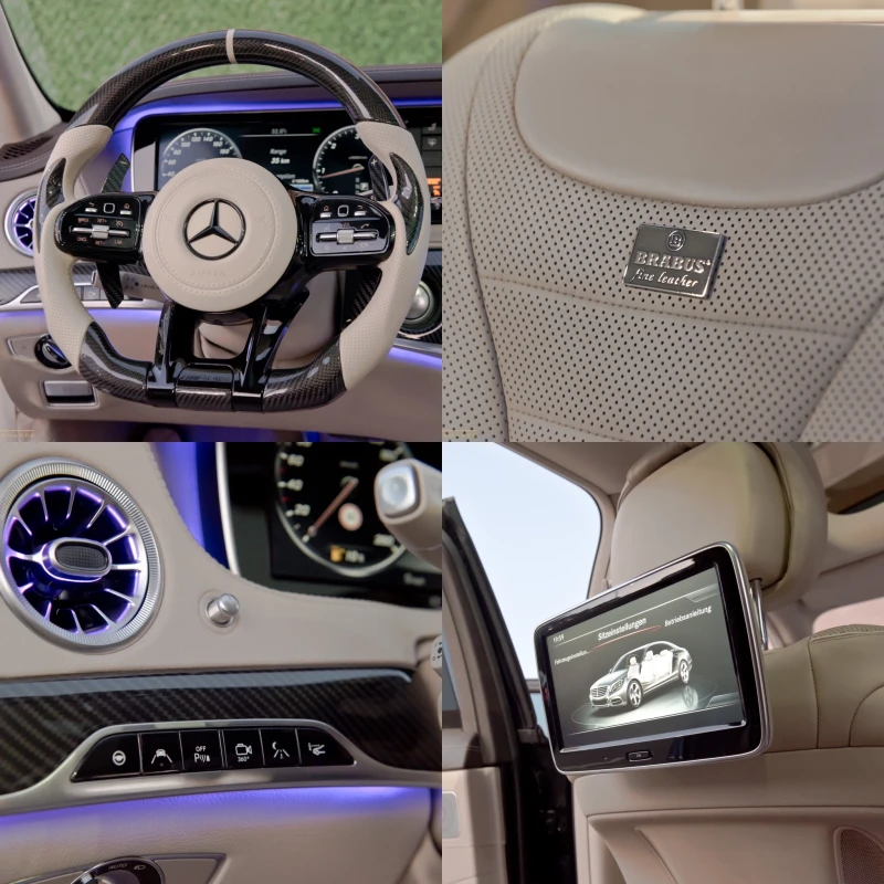 Mercedes-Benz S 350 BRABUS 800/FACELIFT/9G-TRONIC/LONG/3xTV/PANO/FULL, снимка 16 - Автомобили и джипове - 52645202