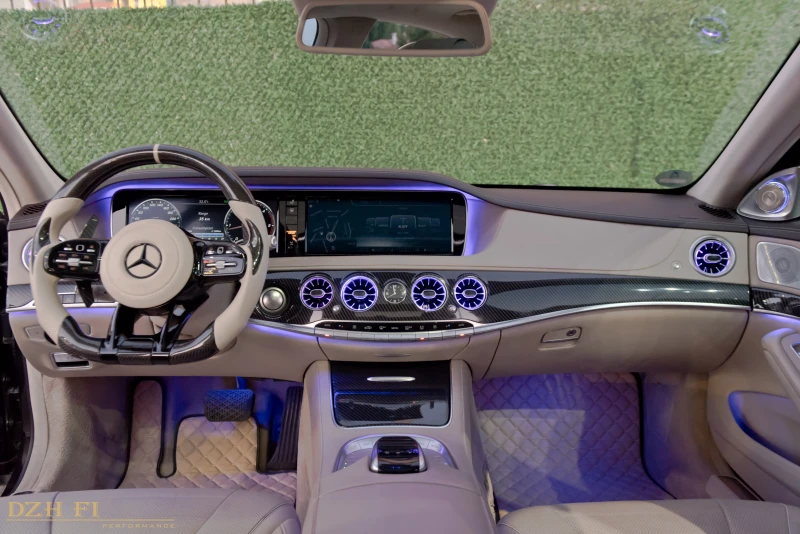 Mercedes-Benz S 350 BRABUS 800/FACELIFT/9G-TRONIC/LONG/3xTV/PANO/FULL, снимка 13 - Автомобили и джипове - 52645202