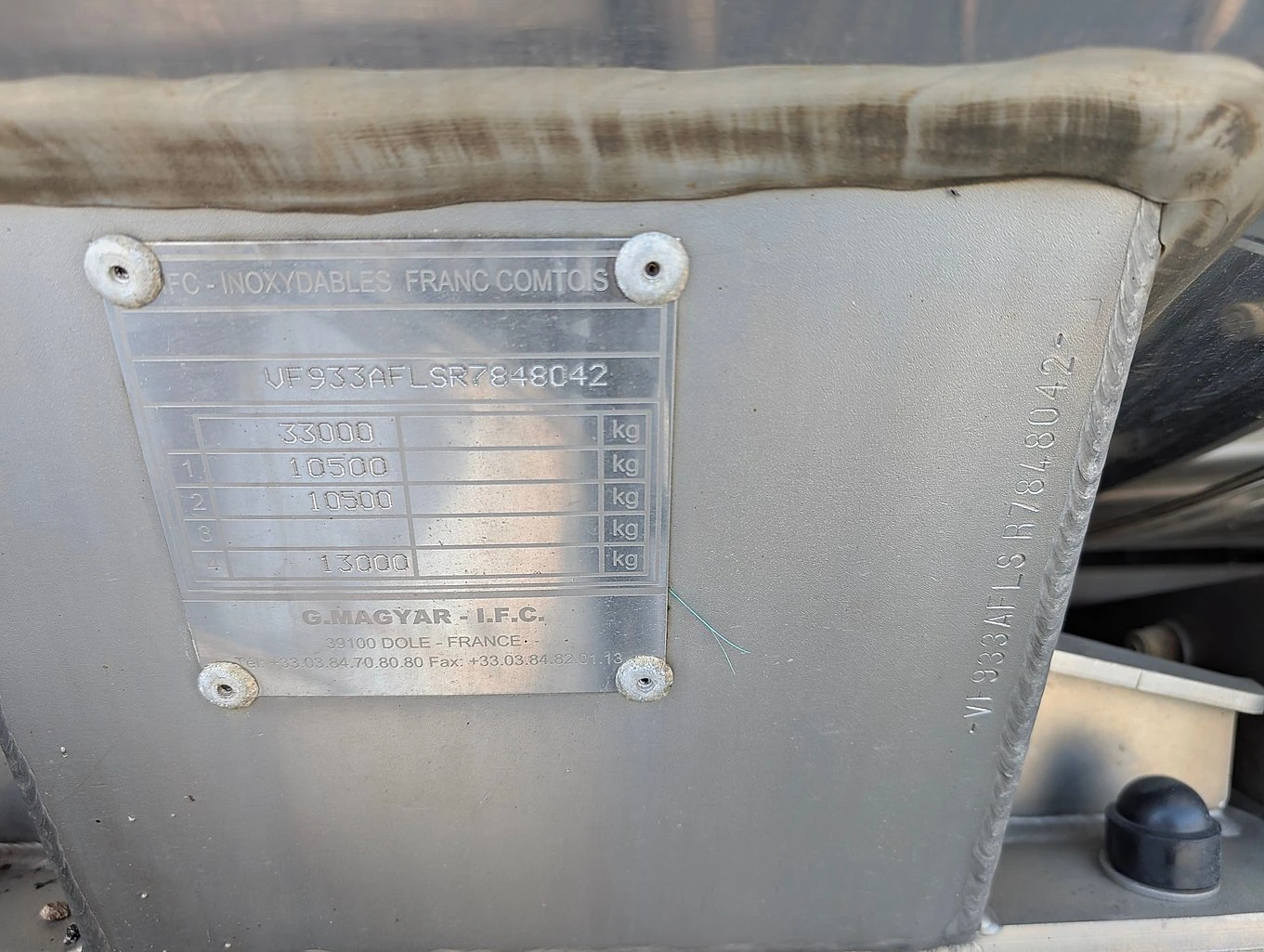 Полуремарке MAGYAR 24000 литра/МЛЯКО, снимка 8 - Ремаркета - 53843078