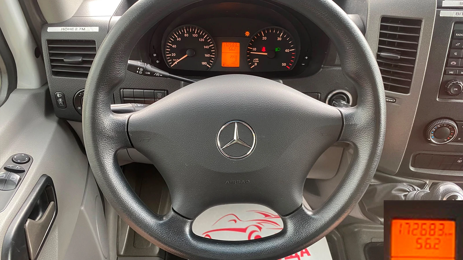Mercedes-Benz Sprinter 2.2CDi 130HP 6SP CH-9 МЕСТА-ИСТОРИЯ-ЛИЗИНГ, снимка 9 - Бусове и автобуси - 55265919