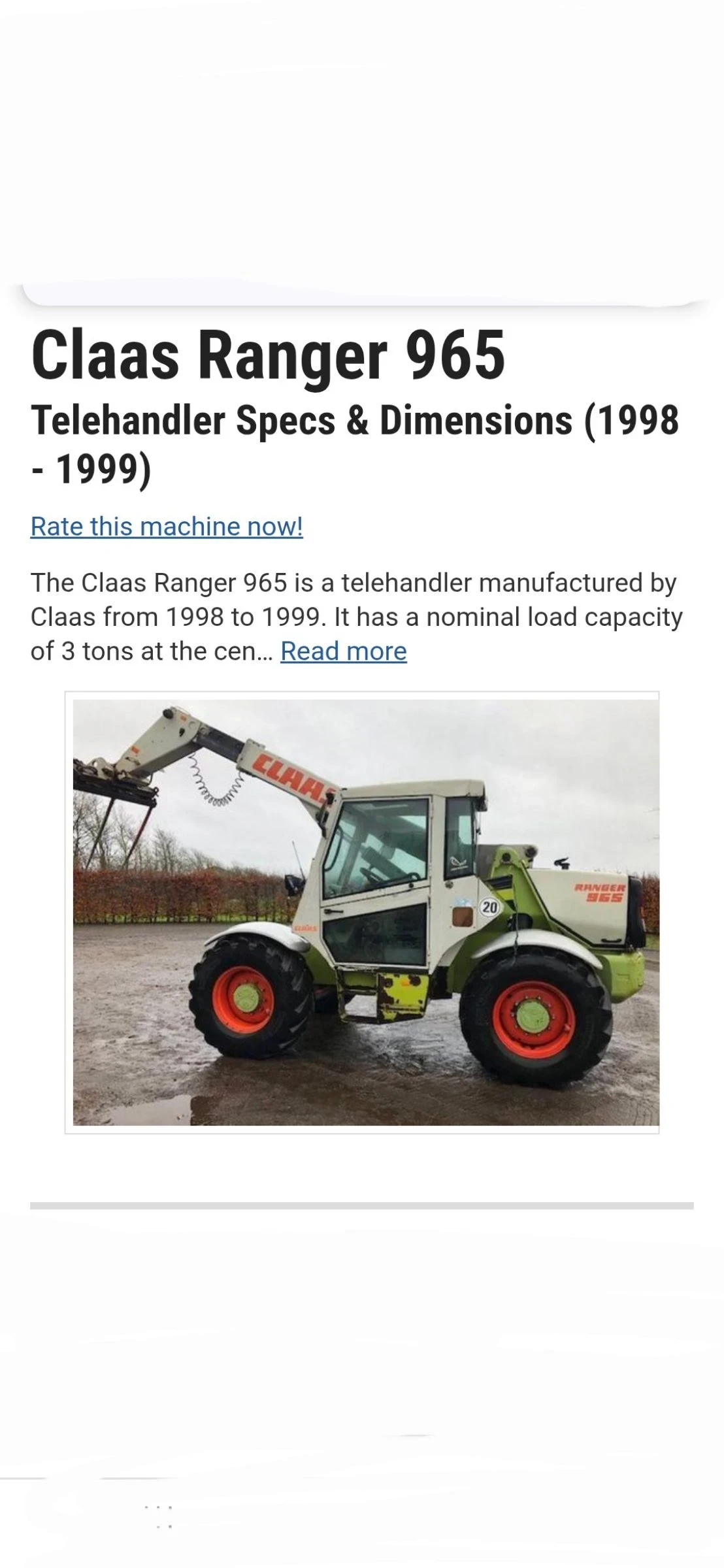 Телескопичен товарач Claas Ranger 965 - изображение 7