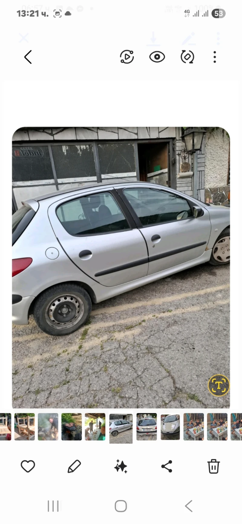 Peugeot 206 1.4 газ бензин, снимка 2 - Автомобили и джипове - 52050855