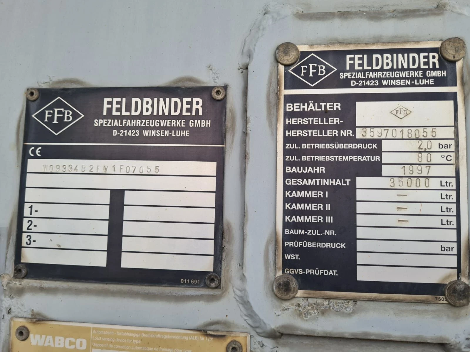 Полуремарке Feldbinder 35куб.см., снимка 4 - Ремаркета - 55950761
