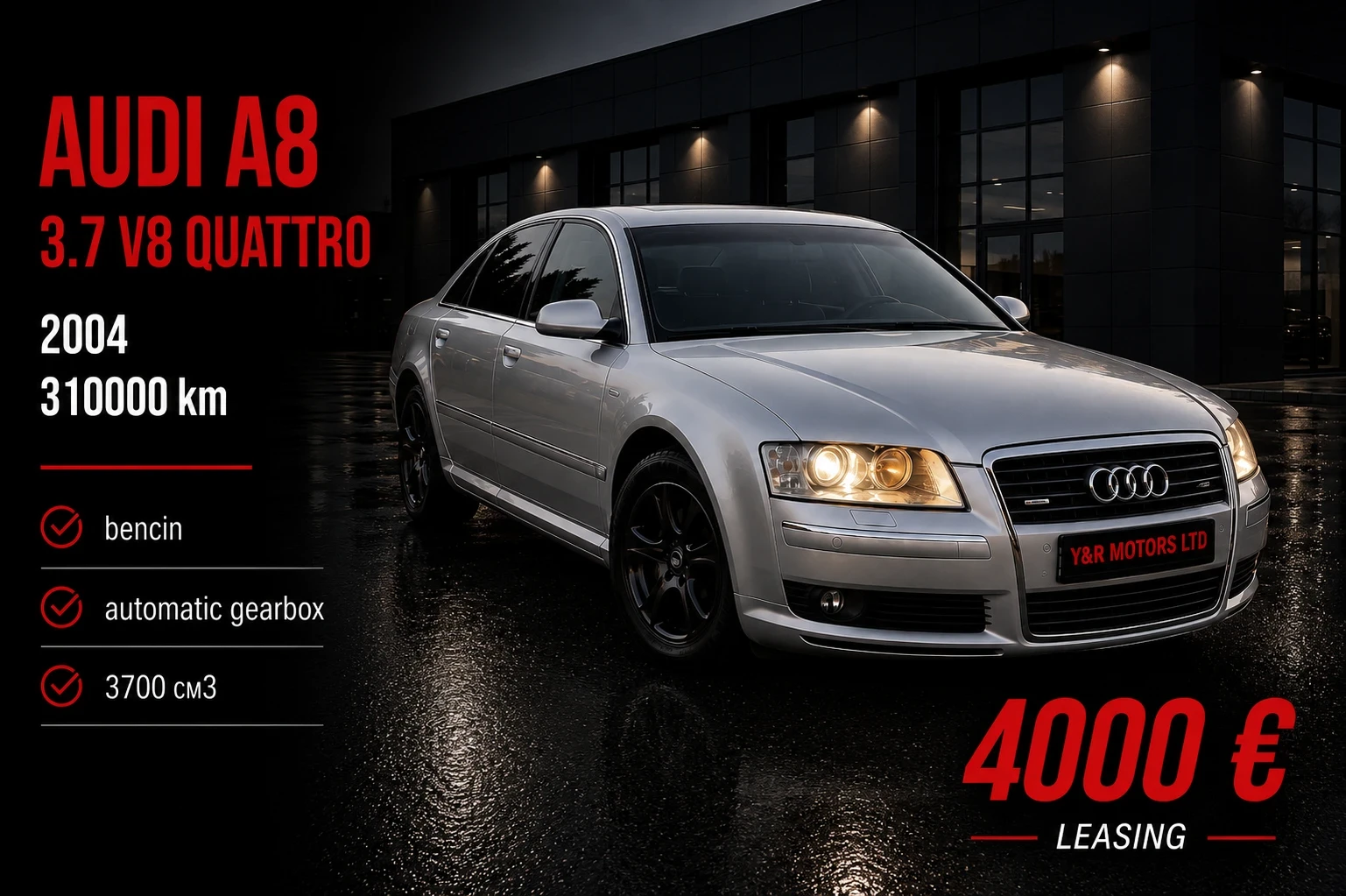 Audi A8 3.7 i V8 QUATTRO