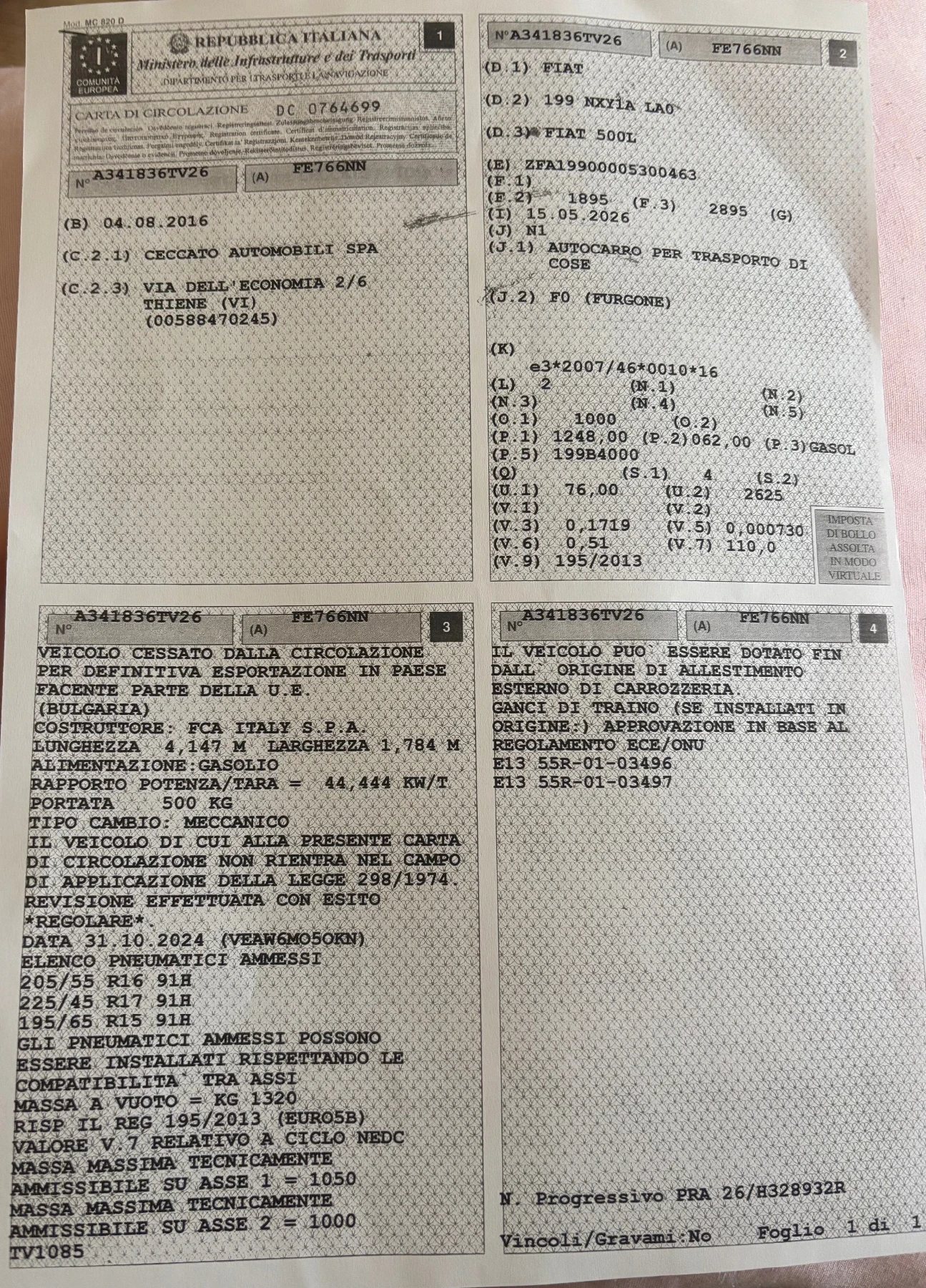 Fiat 500L 1.3Mjet, снимка 12 - Автомобили и джипове - 56041047
