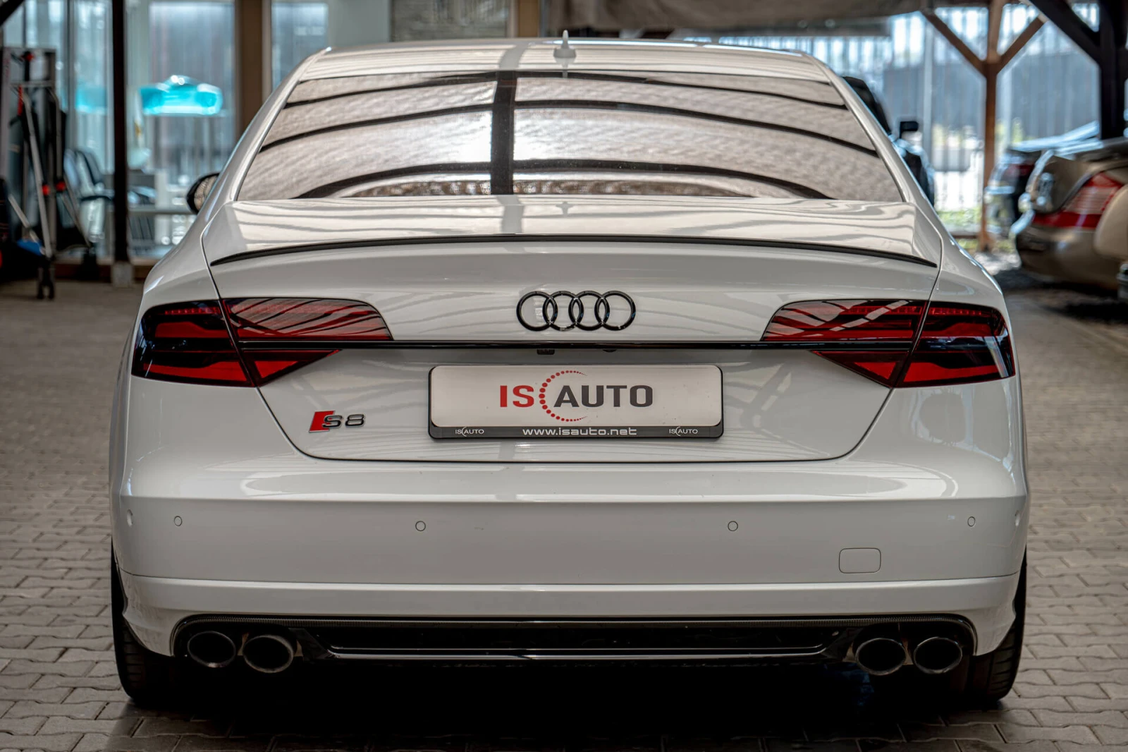 Audi S8 PLUS/EXCLUSIVE/HuD/Night/Обдухване/Керамика/BOSE - изображение 5