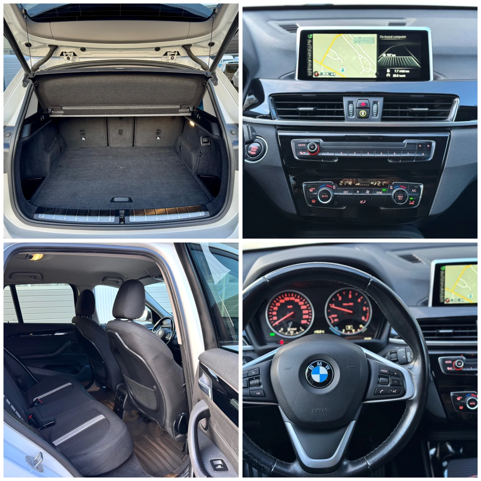 BMW X1 2.0D X-drive FULL LED АВТОМАТ НАВИ КАСКО RECARO, снимка 17 - Автомобили и джипове - 53713267