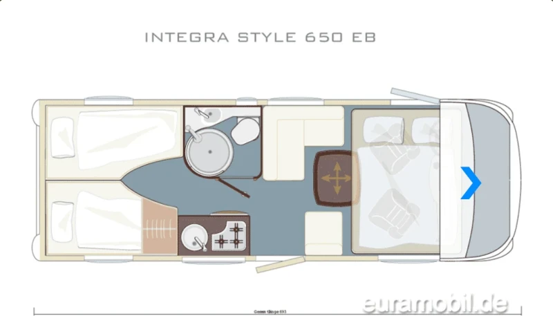 Кемпер Euramobil IS 650 EB / INTEGRA STYLE / КЛИМАТИК, снимка 17 - Каравани и кемпери - 47241372