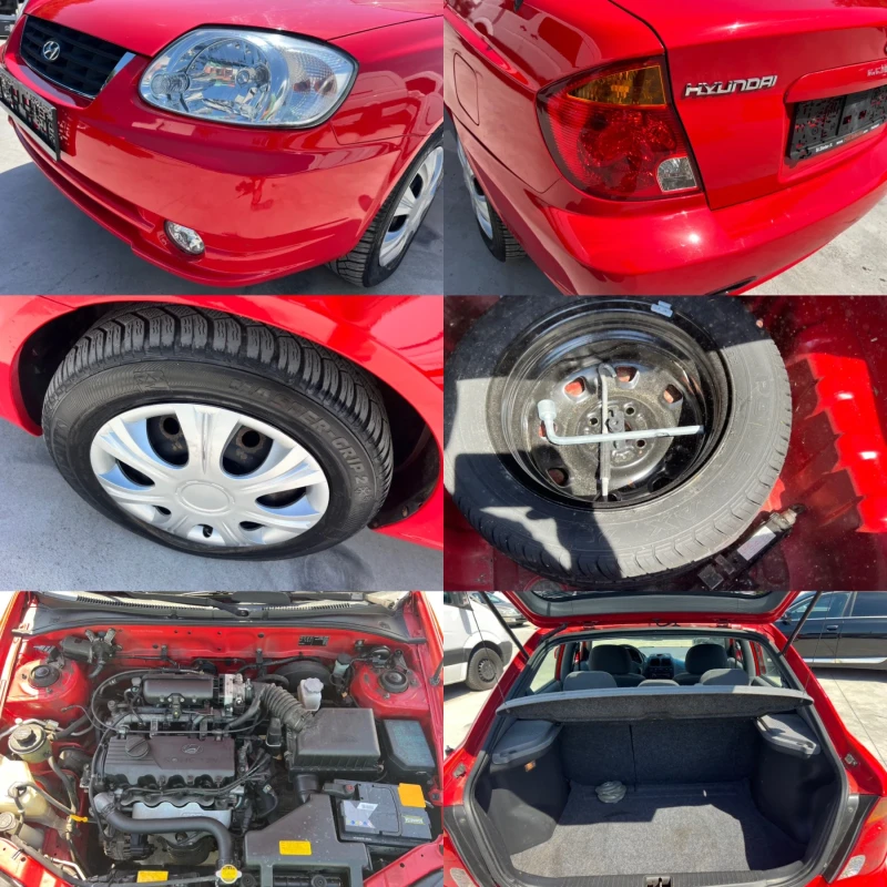 Hyundai Accent 1.3i 111 ХИЛ КМ КЛИМАТИК, снимка 17 - Автомобили и джипове - 51190916