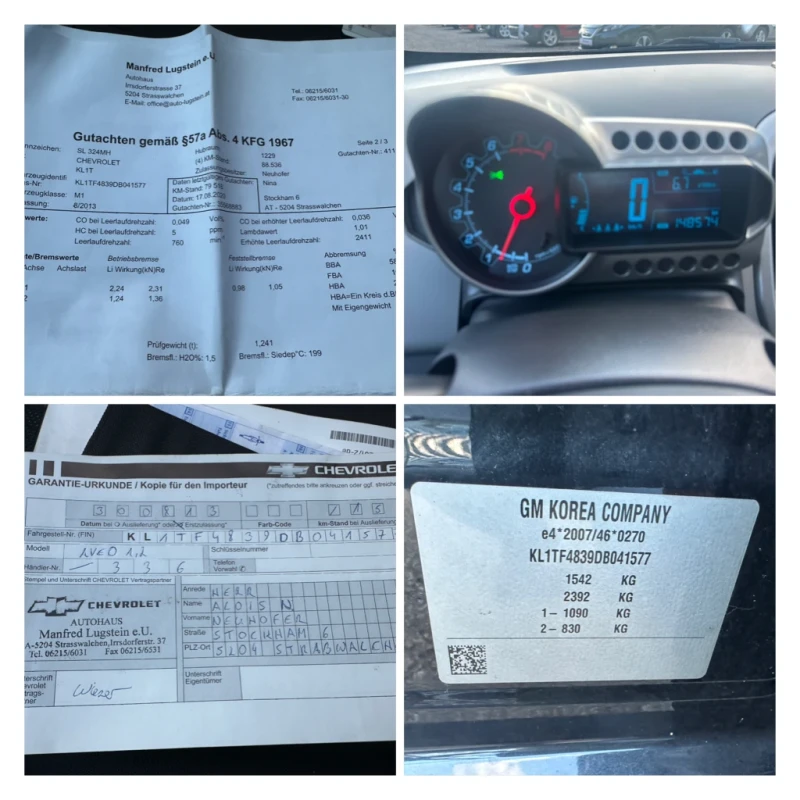 Chevrolet Aveo 1.2FACE* REALNI KM* UNIKAT* , снимка 17 - Автомобили и джипове - 53112393