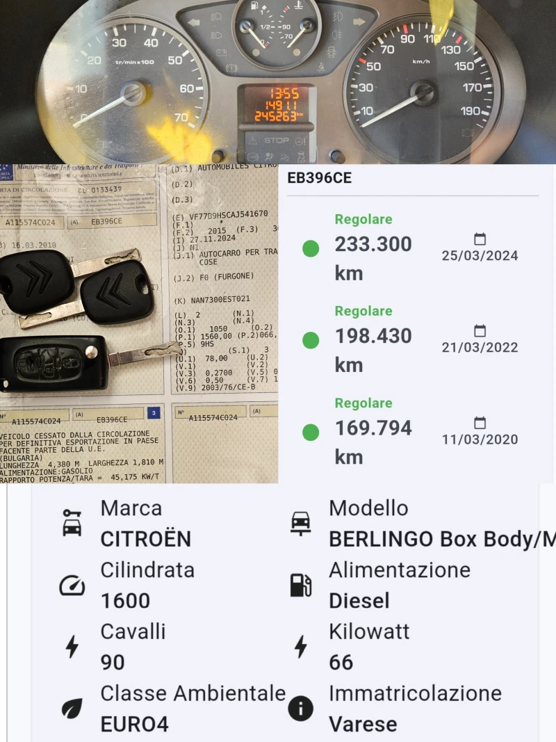 Citroen Berlingo 1.6HDI/90k.c/КЛИМАТИК/EURO 4/ПЕРФЕКТНА , снимка 14 - Автомобили и джипове - 48499120