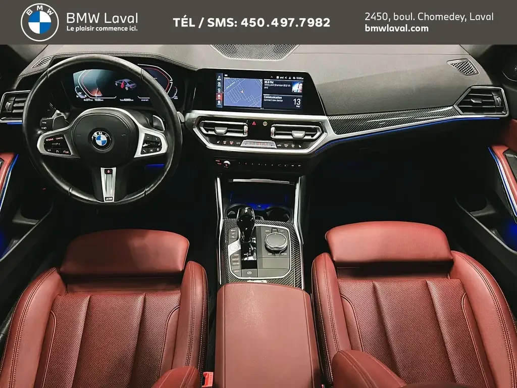 BMW 340 M340i / xDrive / H/K / Карбон / Червена бордо кожа, снимка 10 - Автомобили и джипове - 55057554