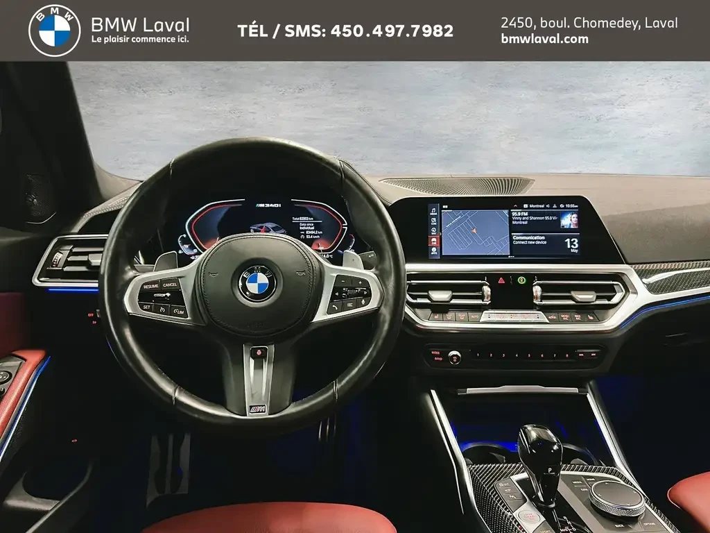 BMW 340 M340i / xDrive / H/K / Карбон / Червена бордо кожа, снимка 7 - Автомобили и джипове - 55057554