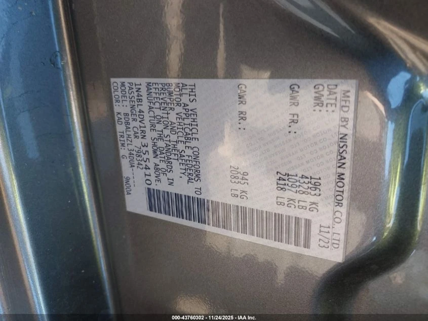 Nissan Altima 2.5l Sv Fwd - изображение 9