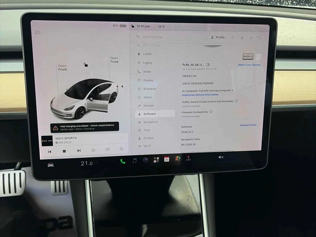 Tesla Model 3 * Standard Range Plus * CARFAX * ПРЕДСТАВИТЕЛСТВО , снимка 10 - Автомобили и джипове - 56372980