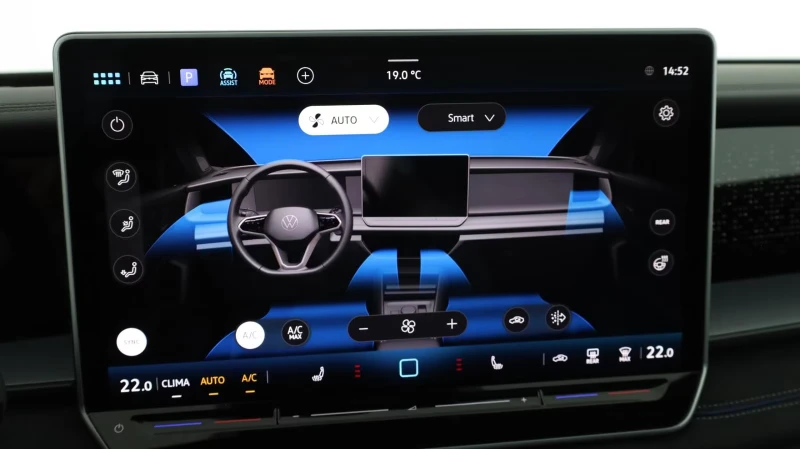 VW Tayron НОВ!1.5/150HP/R-LINE/PANO/DSG/H&K/CAM/BLACK/363v, снимка 15 - Автомобили и джипове - 50196541