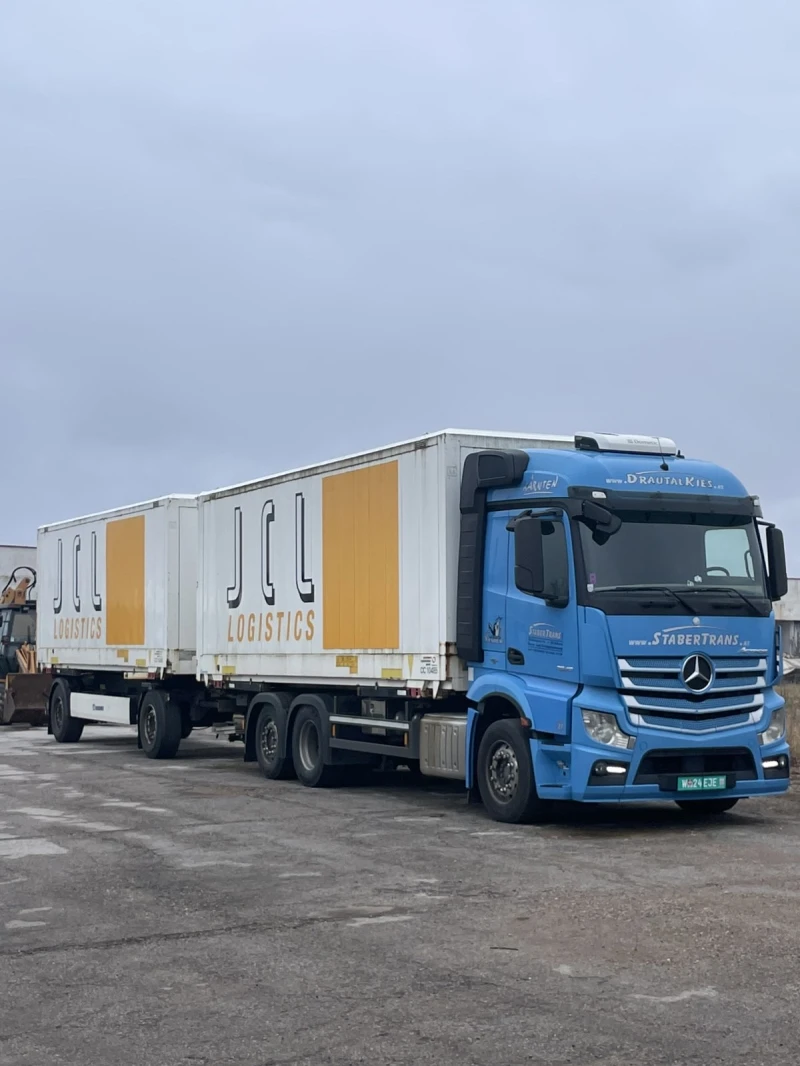 Mercedes-Benz Actros Комплект BDF камион с падащ борд и ремарке., снимка 2 - Камиони - 48221305