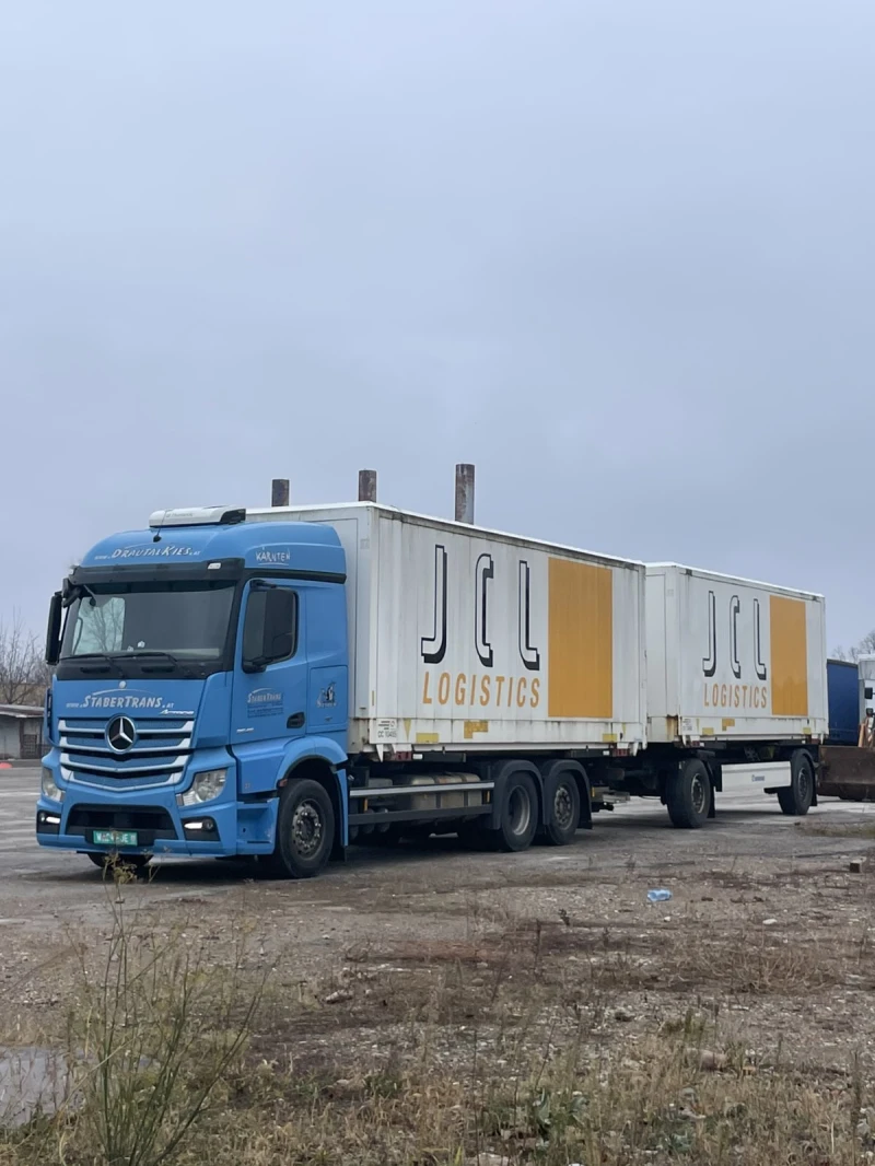 Mercedes-Benz Actros Комплект BDF камион с падащ борд и ремарке., снимка 11 - Камиони - 48221305