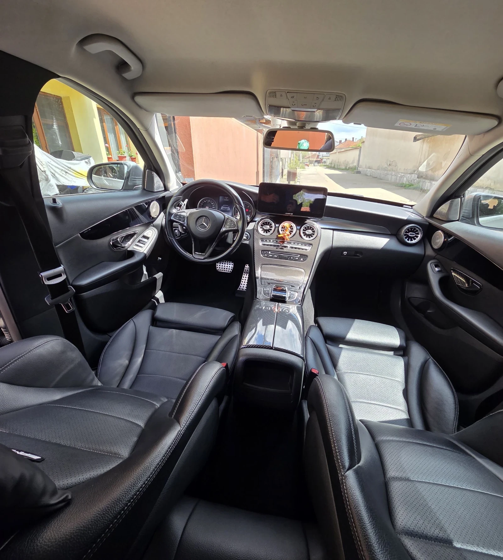 Mercedes-Benz C 180 AMG пакет, TV, WAZE, CAR PLEY ANDROID, снимка 10 - Автомобили и джипове - 54645222