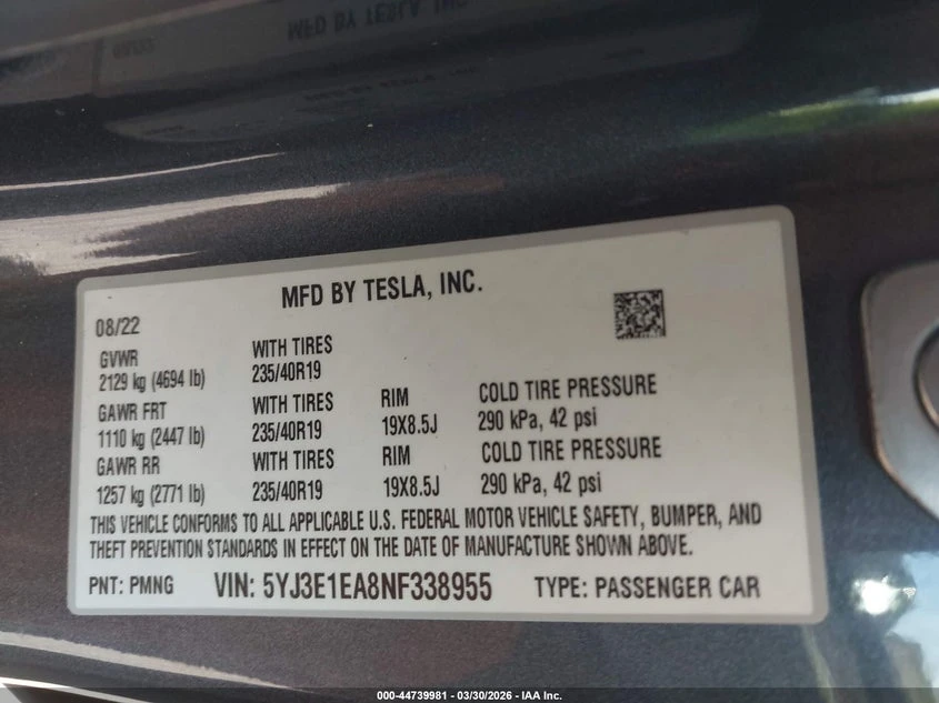 Tesla Model 3 Rear-Wheel Drive * CARFAX* , снимка 8 - Автомобили и джипове - 54527976