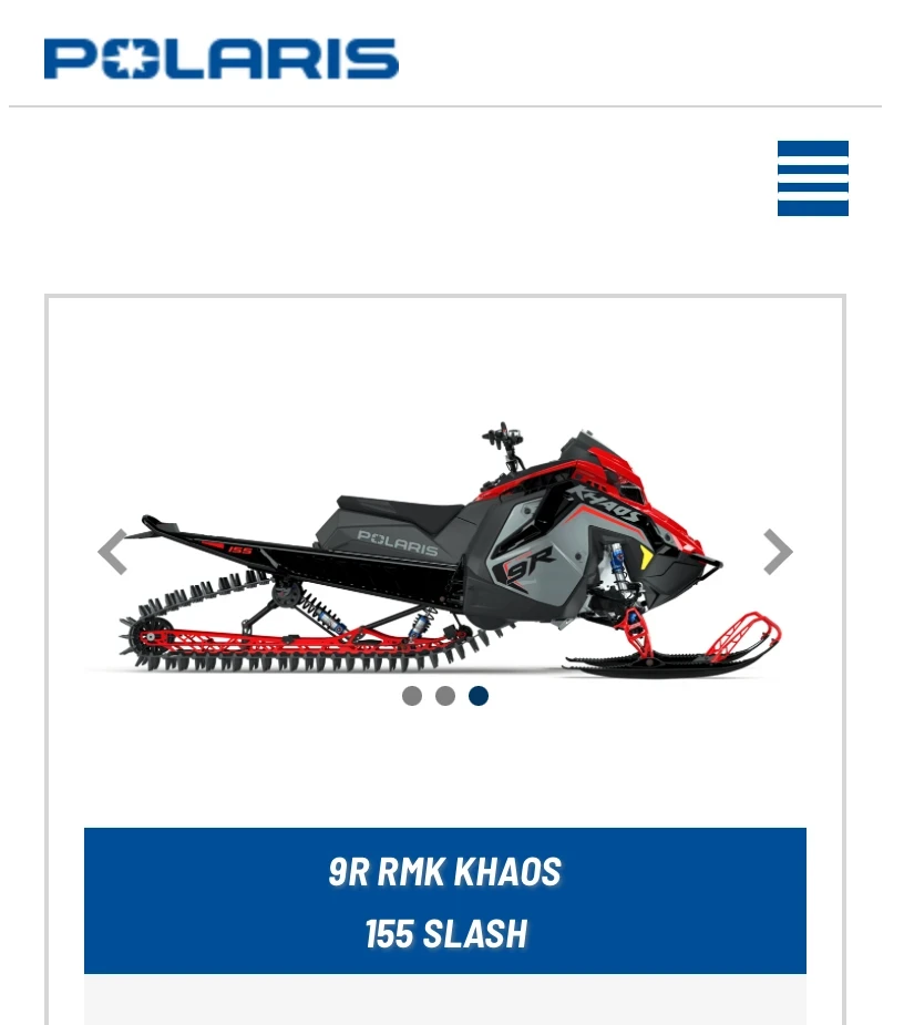 Polaris Snowmobile 9R RMK KHAOS SLASH 155 2025 - изображение 3