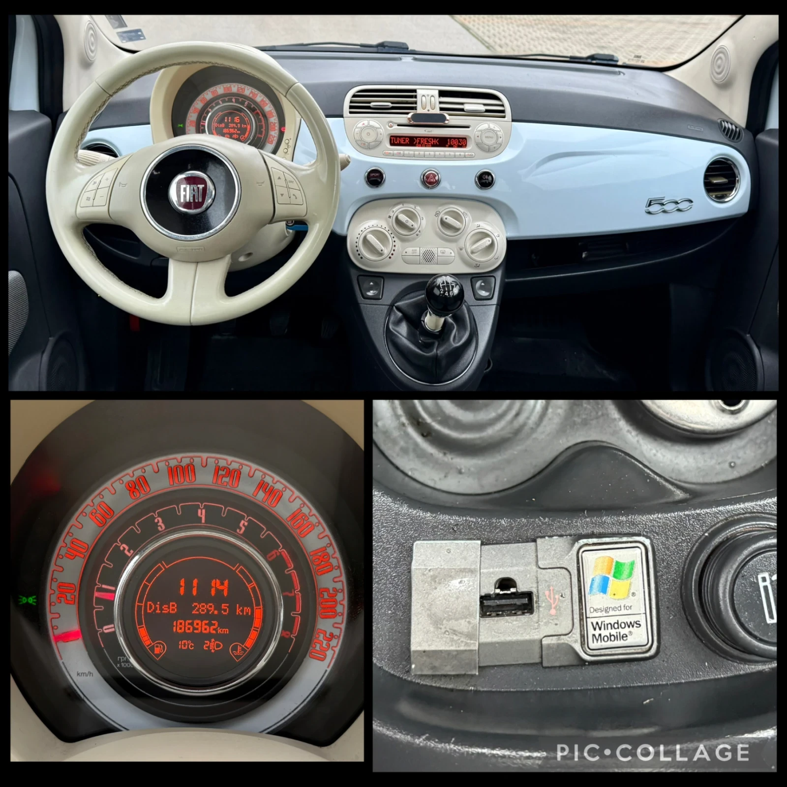 Fiat 500 1.4i/16V/100kc/6ck///.! | Mobile.bg   11