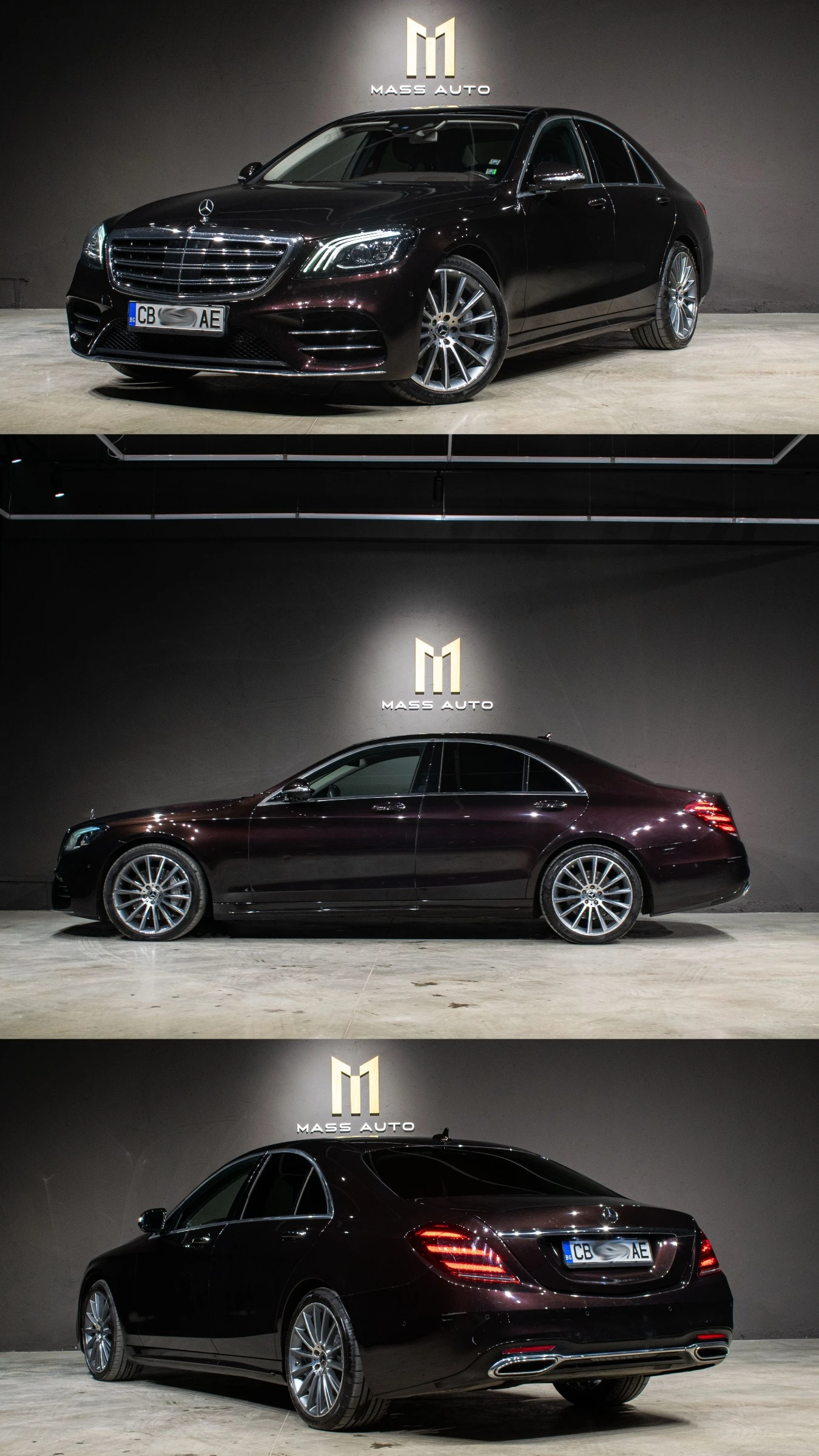 Mercedes-Benz S 400 d/4Matic/9G/AMG/Airmatic/РеаленПробег, снимка 3 - Автомобили и джипове - 54749899