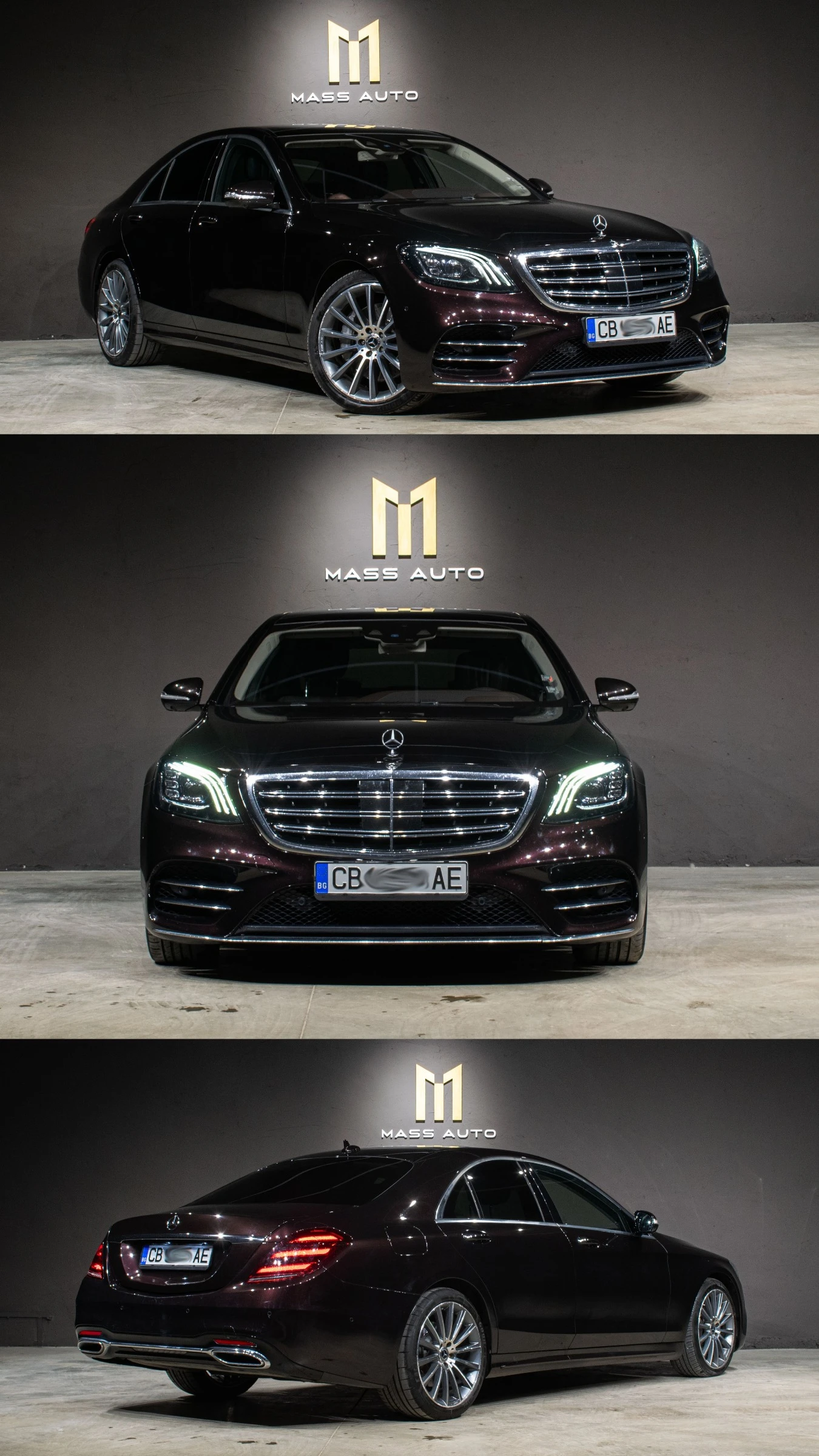 Mercedes-Benz S 400 d/4Matic/9G/AMG/Airmatic/РеаленПробег, снимка 2 - Автомобили и джипове - 54749899