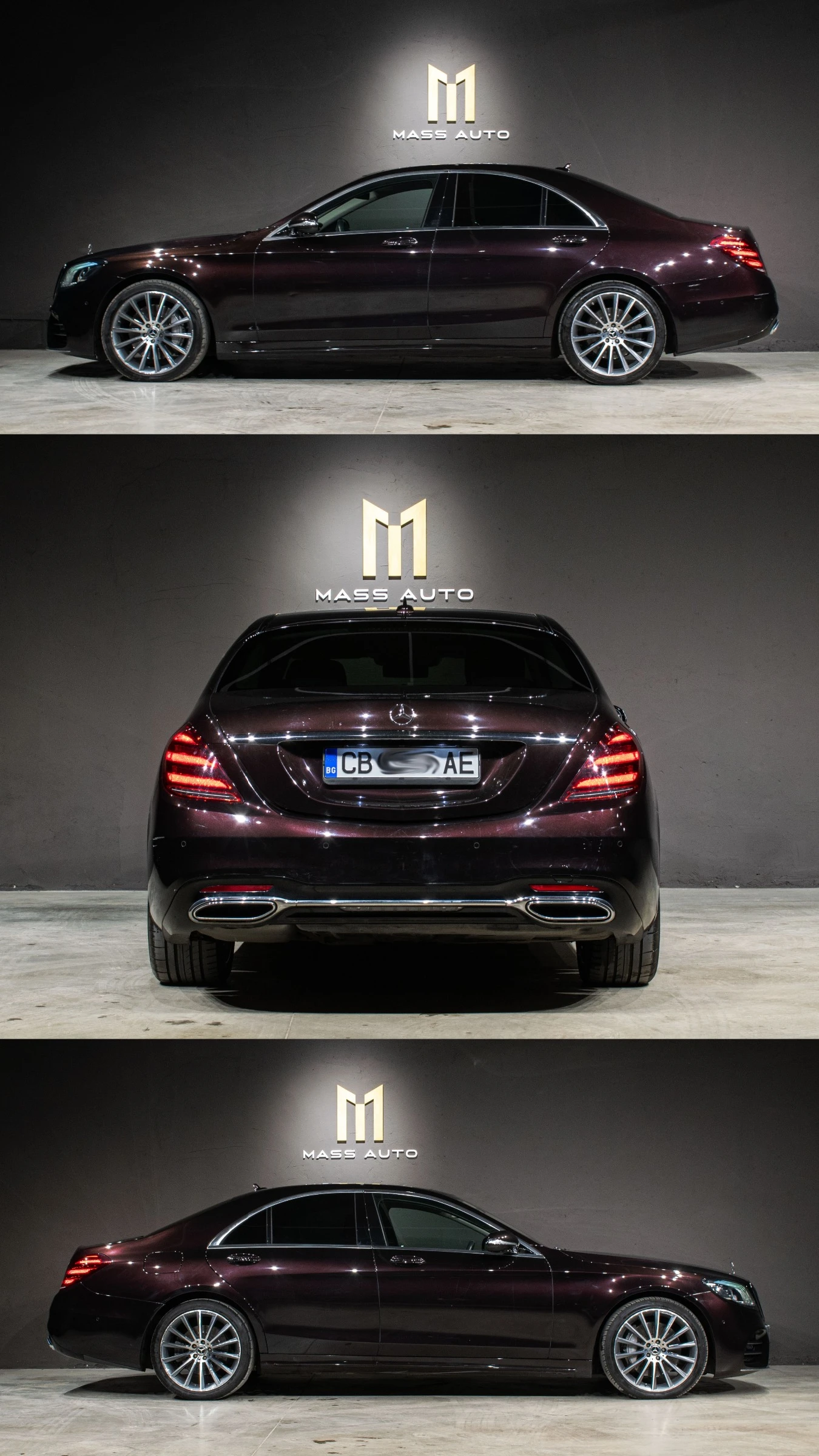 Mercedes-Benz S 400 d/4Matic/9G/AMG/Airmatic/РеаленПробег, снимка 4 - Автомобили и джипове - 54749899
