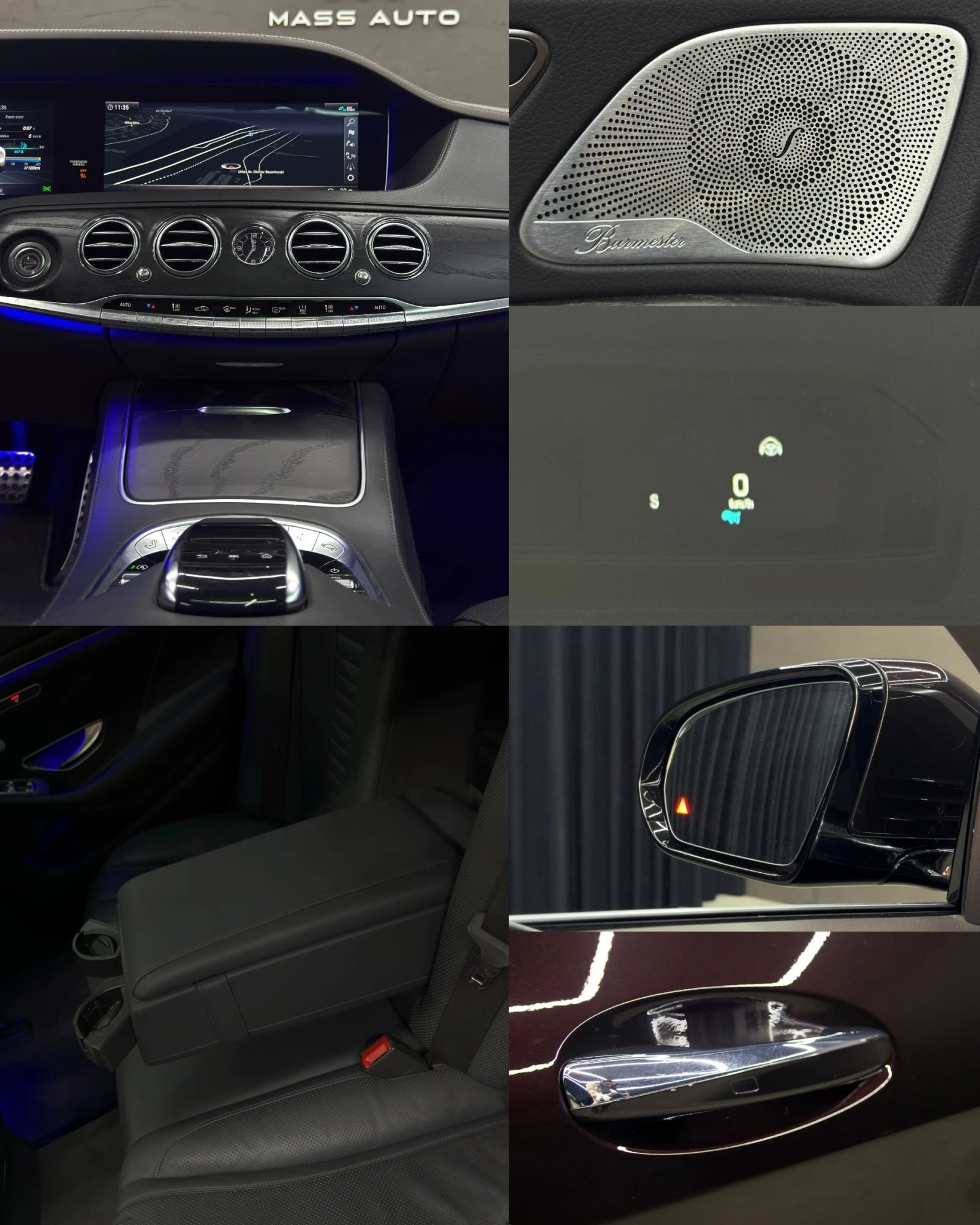 Mercedes-Benz S 400 d/4Matic/9G/AMG/Airmatic/РеаленПробег, снимка 11 - Автомобили и джипове - 54749899
