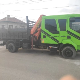 Renault Midlum Дубъл кабина кран тристанен самосфал 6 местен, снимка 2