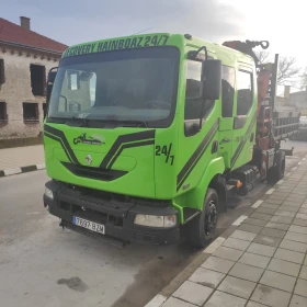 Renault Midlum Дубъл кабина кран тристанен самосфал 6 местен, снимка 3