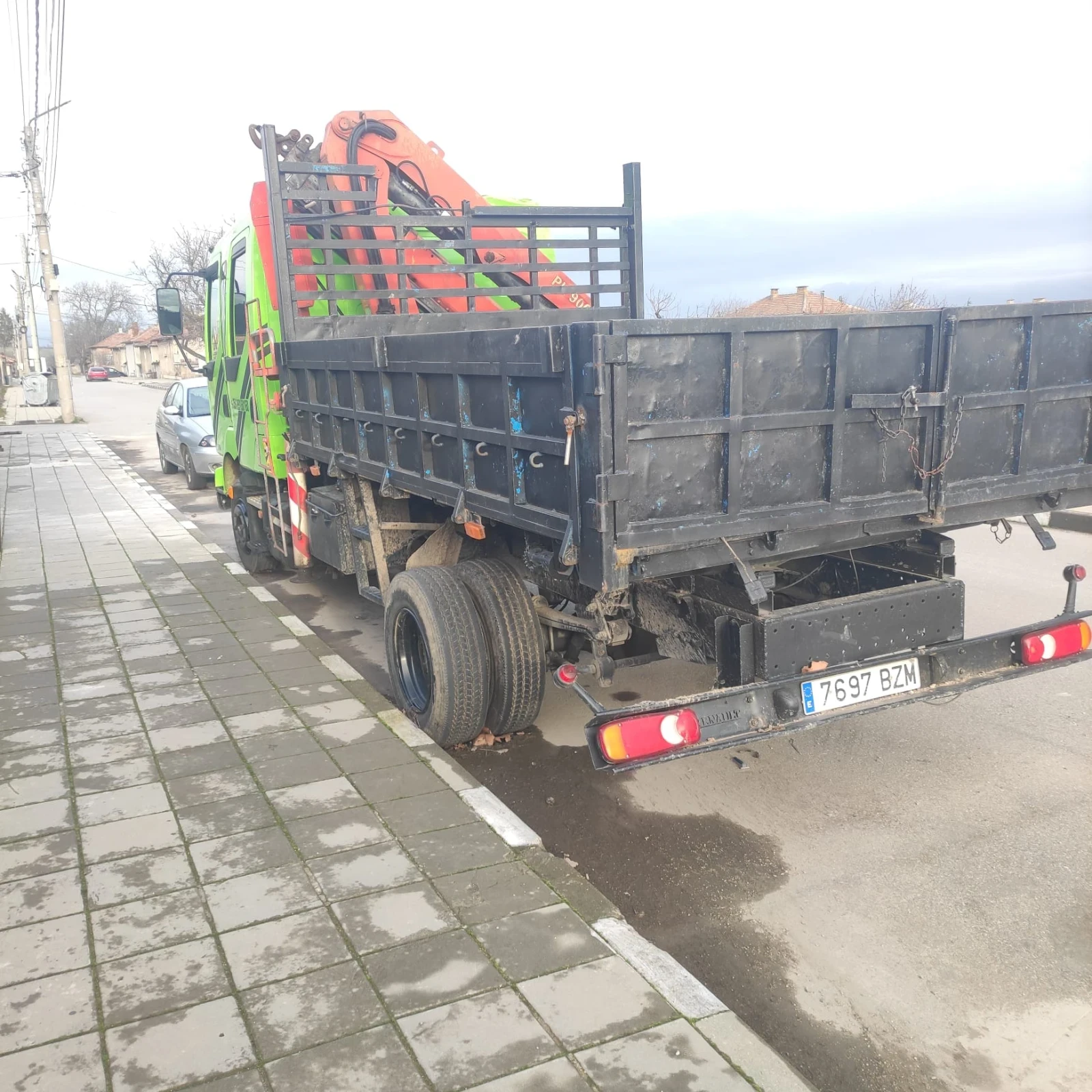 Renault Midlum Дубъл кабина кран тристанен самосфал 6 местен - изображение 7