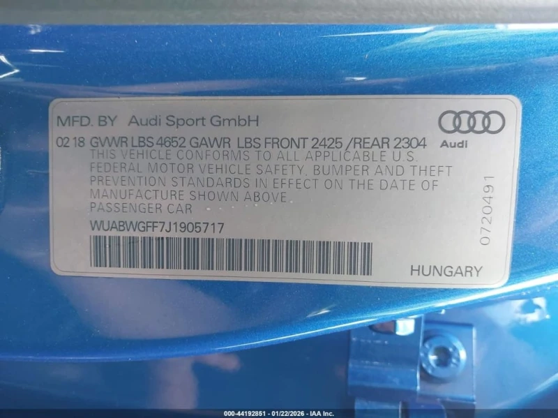 Audi Rs3 * 2.5T * CARFAX * БЕЗ ПЪРВОНАЧАЛНА ВНОСКА, снимка 9 - Автомобили и джипове - 53423141