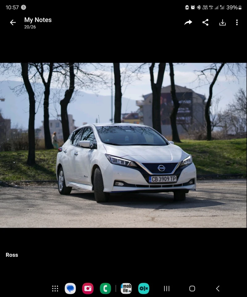 Nissan Leaf  62 kwh, снимка 1 - Автомобили и джипове - 48762606