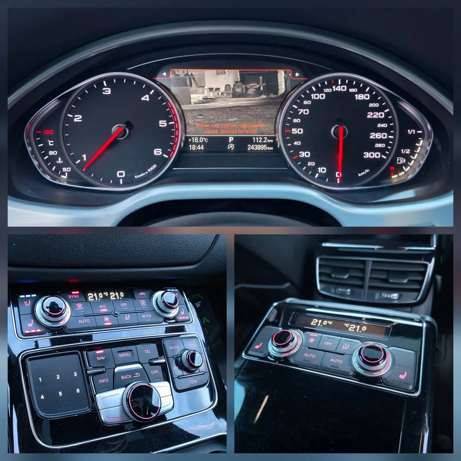 Audi A8 3.0TDI 262K.C. / MATRIX / FULL / B&O / КАМЕРА / , снимка 14 - Автомобили и джипове - 56280688