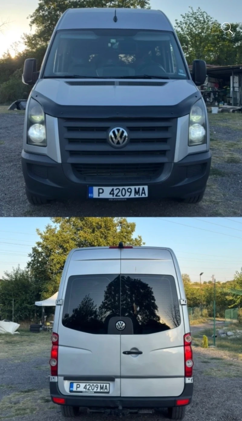 VW Crafter Пътнически 9-местен/Ръчка/Клима/Теглич, снимка 3 - Бусове и автобуси - 53187265