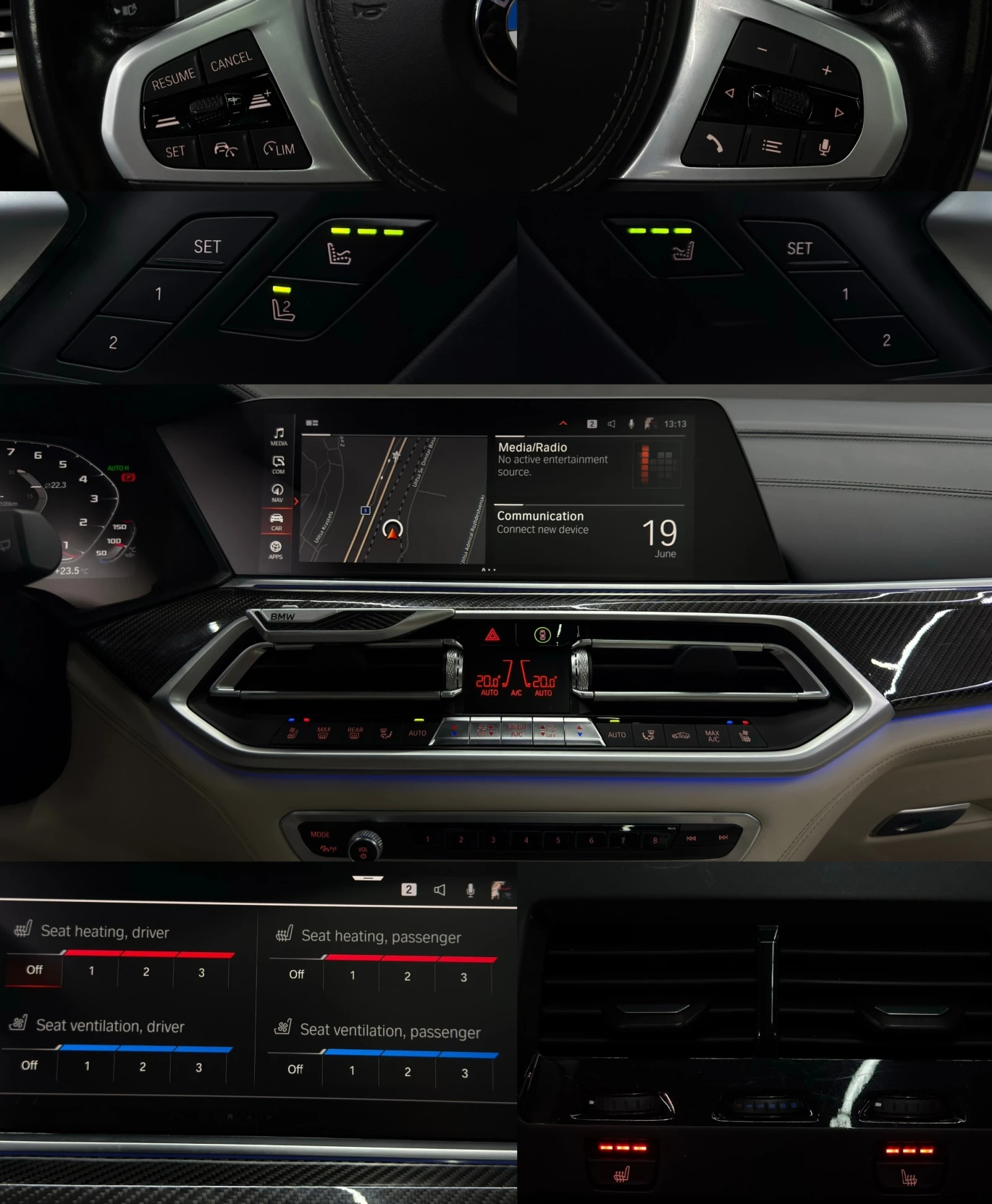 BMW X5 40d/xDrive/M-Pack/Laser/ПълнаСервизнаИстория, снимка 10 - Автомобили и джипове - 55134781