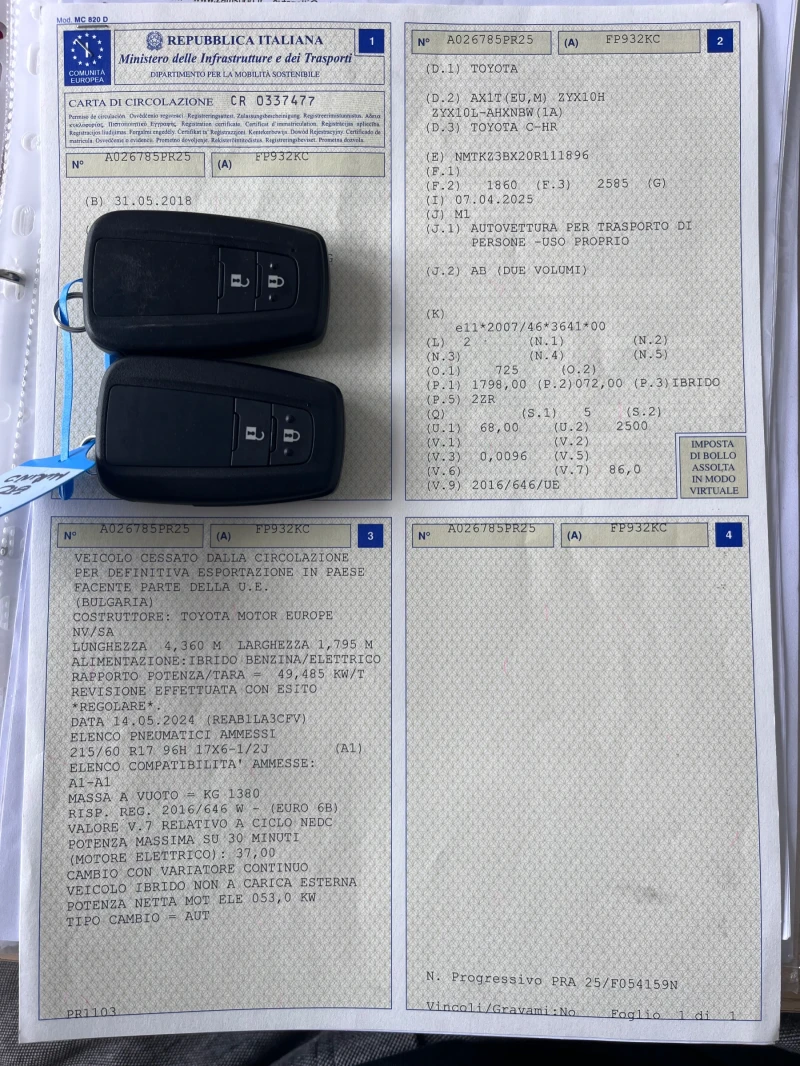 Toyota C-HR 1.8 Hybrid Active - 30999 лв. - 11774272 | Car24.bg