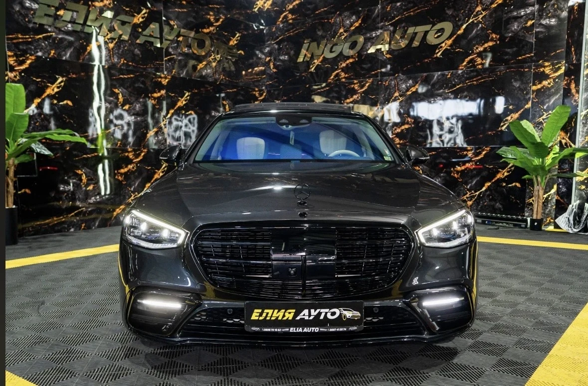Mercedes-Benz S 400 D LONG AMG LINE LED ПАНО BURM ЛИЗИНГ 100%, снимка 3 - Автомобили и джипове - 56186713