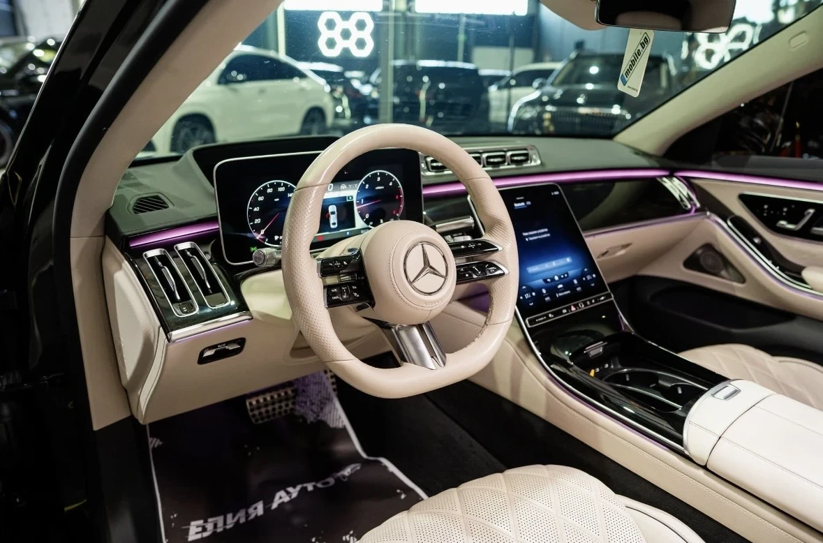 Mercedes-Benz S 400 D LONG AMG LINE LED ПАНО BURM ЛИЗИНГ 100%, снимка 12 - Автомобили и джипове - 56186713
