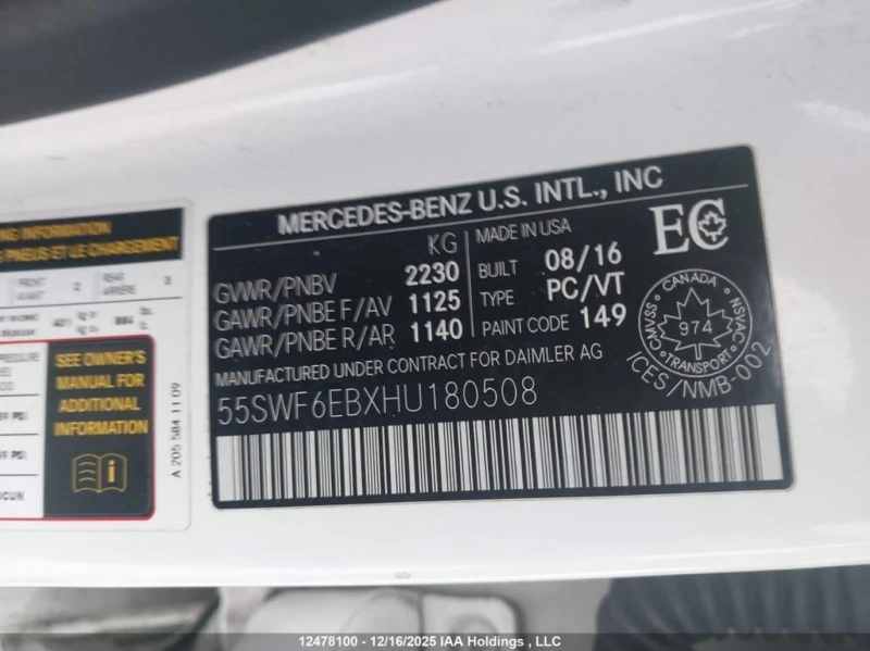 Mercedes-Benz C 43 AMG * 4MATI * CARFAX * БЕЗ ПЪРВОНАЧАЛНА ВНОСКА, снимка 9 - Автомобили и джипове - 52921310