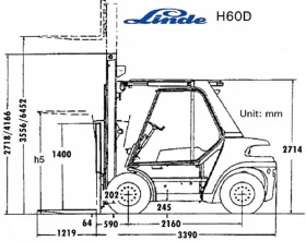 Мотокар Linde H60D, снимка 16