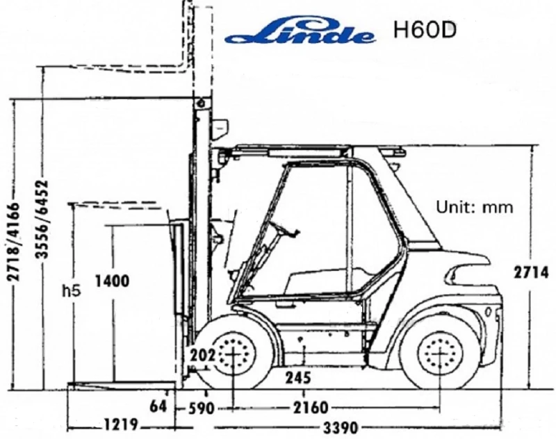 Мотокар Linde H60D, снимка 16 - Индустриална техника - 49110497