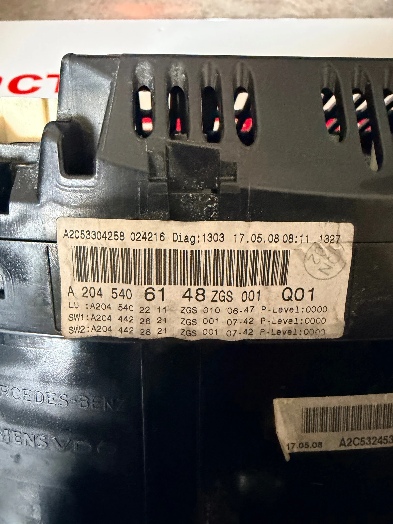 A2045406148 Километраж Mercedes-Benz - C-CLASS W204 A2C53304258 A 204 540 61 48 ZGS 001, снимка 3 - Части - 54076571