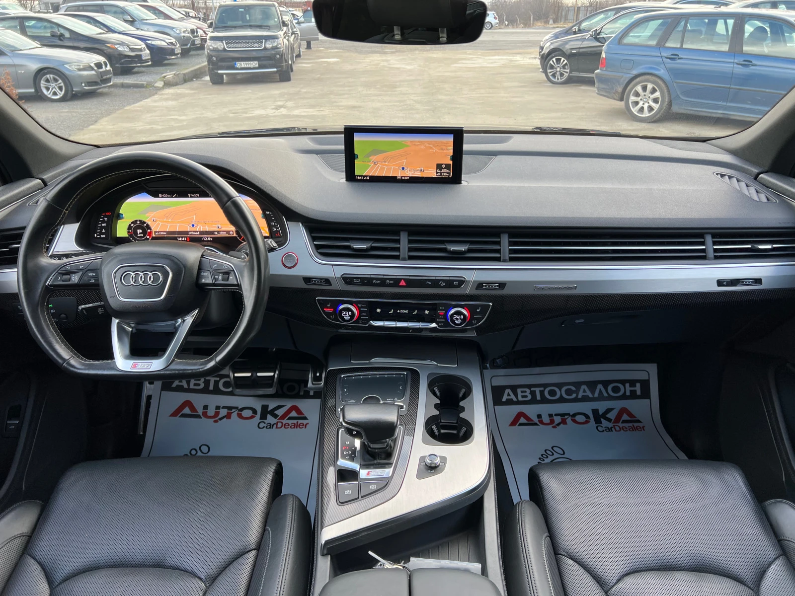 Audi SQ7 4.0TDI-435кс= ПАНОРАМА= DIGITAL= MASSAGE= ОБДУХВАН - изображение 9