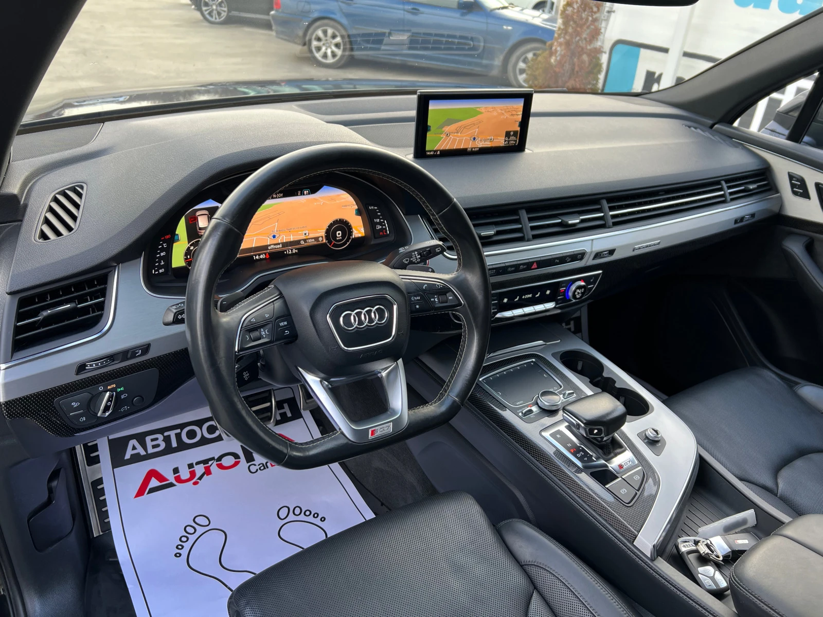 Audi SQ7 4.0TDI-435кс= ПАНОРАМА= DIGITAL= MASSAGE= ОБДУХВАН - изображение 6