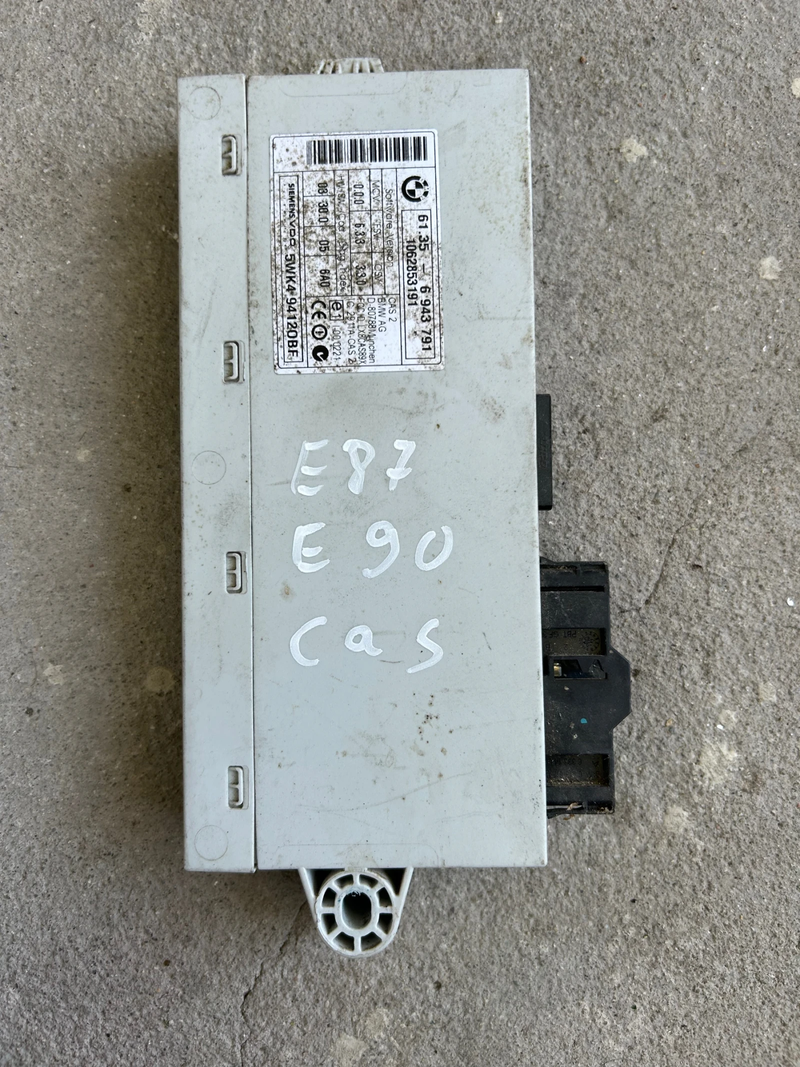 6135-6943791 CAS 2 модул BMW E87/E90 5WK49412OBF